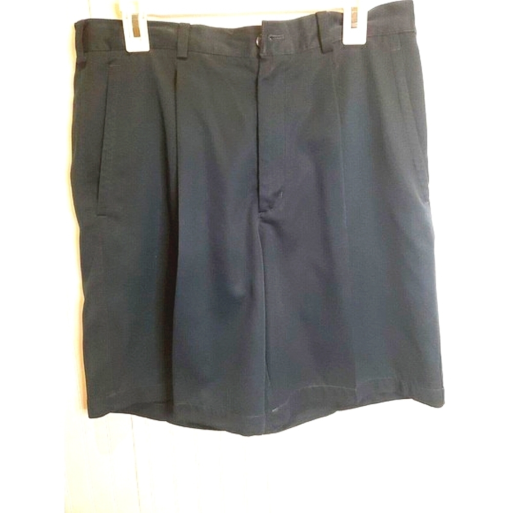 Nike Golf Shorts Mens 34 Navy Blue Tour Performance Dri Fit Chino Flat Swoosh